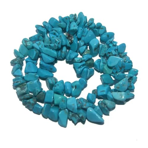 Naturstein 5–8 mm, unregelmäßige Form, Freiform-Chip-Perle, Rosenquarz, Amethyste, Achate, Lapislazuli, für die Schmuckherstellung, DIY-Armband, Türkis von QPFNEI