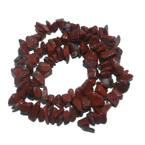 Naturstein 5–8 mm, unregelmäßige Form, Freiform-Chip-Perle, Rosenquarz, Amethyste, Achate, Lapislazuli, für die Schmuckherstellung, DIY-Armband, roter Stein von QPFNEI