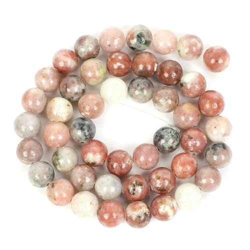 Natursteinperlen, Malachit, Amazonit, Achat, Tigerauge, Türkis, Kristallperlen zur Schmuckherstellung, DIY-Armbänder, Zubehör – Rote Pflaume – 4,0 mm – ca. 90 Stück von QPFNEI