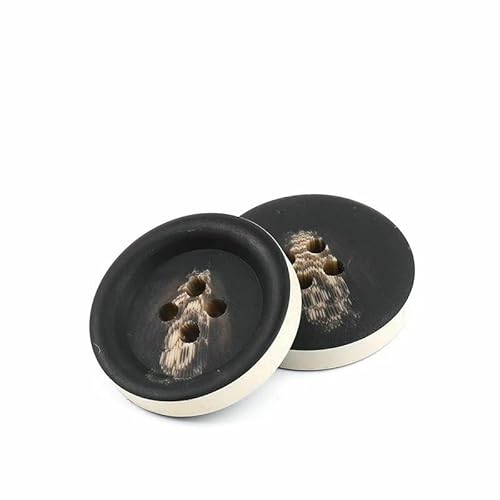 Neue 10 Stück Harzknöpfe mit 4 Löchern, Nähzubehör, Größe komplett für Kleidung, dekorative Knöpfe, handgefertigt, DIY-NK048-22-23,0 mm von QPFNEI