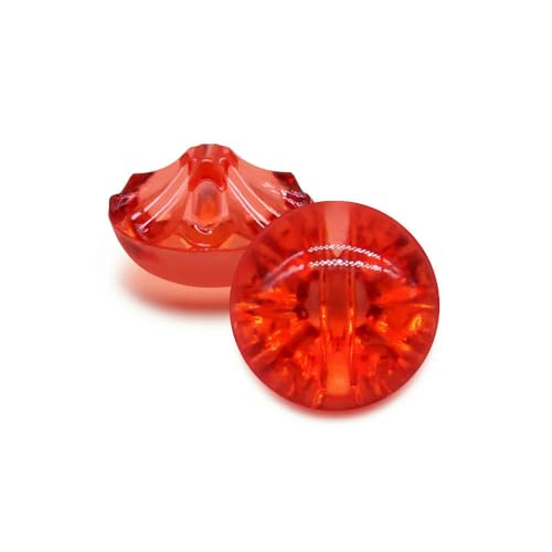 Neue 30 Stück/Los 12 mm bunte Acryl-Knöpfe zum Nähen für Frauen und Mädchen, Hemd, Kleidung, handgefertigtes DIY-Bastelzubehör, Rot401, 12 mm von QPFNEI