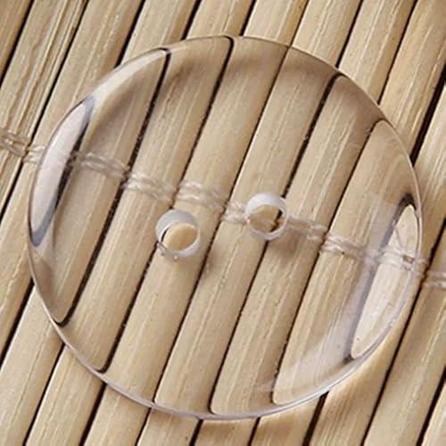 Neue 9–25 mm zwei Löcher, transparente kleine Knöpfe, Anzugpolster, Knopf, Brot, runde Harz-Nähknöpfe, DIY, Scrapbooking-01–11,5 mm (50 Stück) von QPFNEI