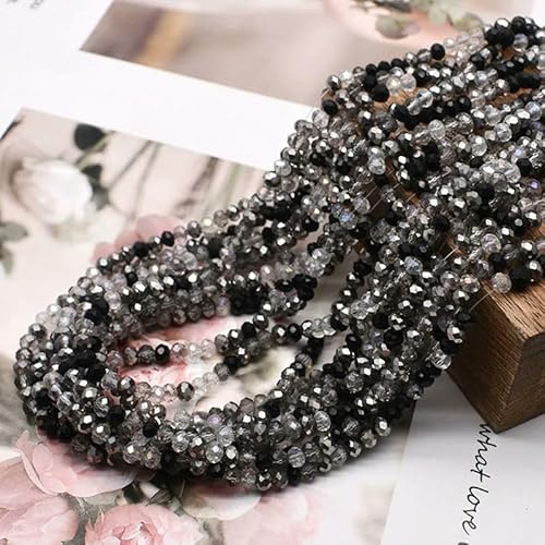 Neue gemischte Farben, 2 mm, 3,0 mm, 4,0 mm, Kristallrondellperlen, facettierte Glasperlen, lose Abstandsperlen für die Schmuckherstellung, DIY-Armband für Frauen, 12–2 mm, ca. 155 Stück Neue gemischte Farben, 2 mm, 3,0 mm, 4,0 mm, Kristallrondellperlen, facettierte Glasperlen, lose Abstandsperlen für die Schmuckherstellung, DIY-Armband für Frauen, 12–2 mm, ca. 155 Stück von QPFNEI