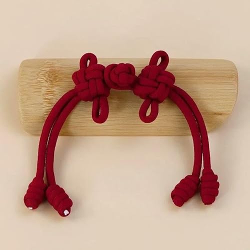 Paar chinesische Kleidungsknöpfe, Vintage, elegant, handgefertigt, Knebelverschluss, Dufflecoat, DIY, Rot von QPFNEI