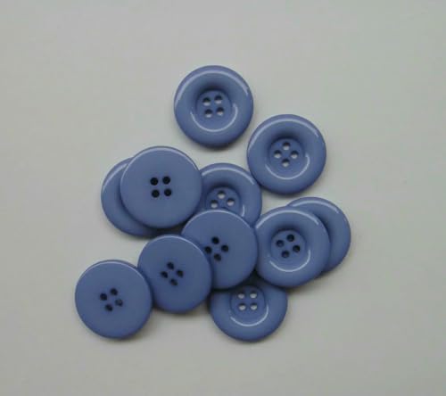 Runde Harzknöpfe, 4 Löcher, Mantelnähen, Scrapbooking, DIY, 15 mm, 18 mm, 20 mm, 23,0 mm, 25 mm, 28 mm, 30 mm, 34,0 mm, 38 mm-11 Himmelblau-34,0 mm 5 Stück von QPFNEI