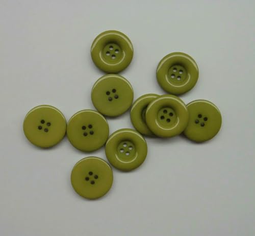 Runde Harzknöpfe, 4 Löcher, Mantelnähen, Scrapbooking, DIY, 15 mm, 18 mm, 20 mm, 23,0 mm, 25 mm, 28 mm, 30 mm, 34,0 mm, 38 mm-9 Grün-30 mm 5 Stück von QPFNEI