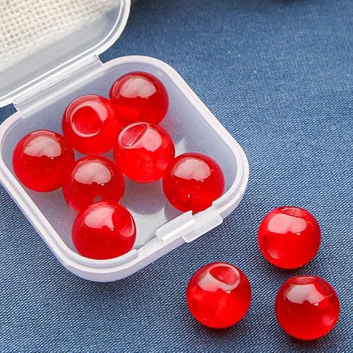 Schnallenknopf für Cheongsam-Tang-Anzug, Hanfu, Perlglanz, teilweises Loch, Jade-Imitat aus Harz, lose Perlenkugel, 11 mm, 20 Stück, Rot, 11 mm Schnallenknopf für Cheongsam-Tang-Anzug, Hanfu, Perlglanz, teilweises Loch, Jade-Imitat aus Harz, lose Perlenkugel, 11 mm, 20 Stück, Rot, 11 mm von QPFNEI