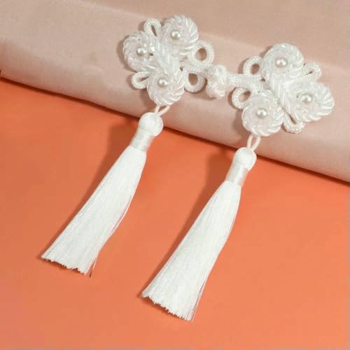 Stoff im chinesischen Stil Quaste Platte Schnalle Langer Schwanz Handperlen Dekorative Knöpfe National Tide DIY Kleidung Chinesischer Knotenknopf-1 Stoff im chinesischen Stil Quaste Platte Schnalle Langer Schwanz Handperlen Dekorative Knöpfe National Tide DIY Kleidung Chinesischer Knotenknopf-1 von QPFNEI