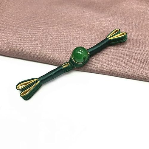 Stoffknöpfe aus Jadeperlenimitat, chinesische Froschverschlussknöpfe, Knotenverschluss, dekoratives Cheongsam, 5 Paar, 13–8 cm Stoffknöpfe aus Jadeperlenimitat, chinesische Froschverschlussknöpfe, Knotenverschluss, dekoratives Cheongsam, 5 Paar, 13–8 cm von QPFNEI