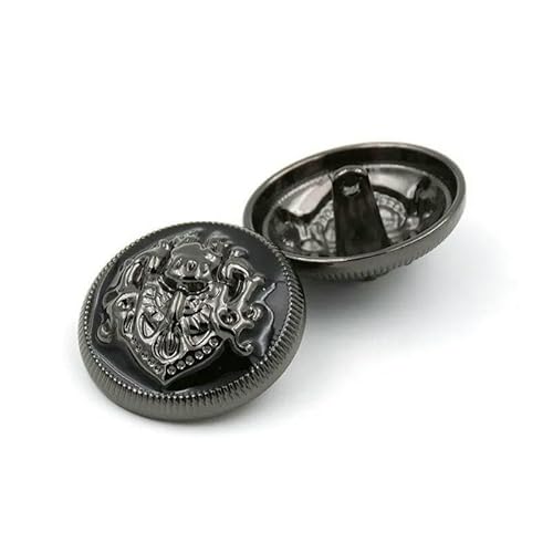 Stück/Set 10–28 mm hochwertige Metallknöpfe im britischen Stil für Kleidung, Mantel, Marke, Mode, Nähzubehör, Bekleidungszubehör, schwarz, 15 mm Stück/Set 10–28 mm hochwertige Metallknöpfe im britischen Stil für Kleidung, Mantel, Marke, Mode, Nähzubehör, Bekleidungszubehör, schwarz, 15 mm von QPFNEI