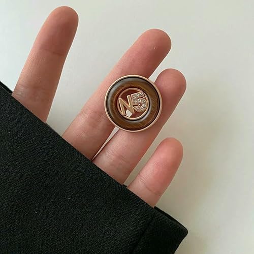 Stück Knöpfe, luxuriöser Nähknopf für Kleidung, Mantel, Kleid, Pullover, Vintage, dekorative Knöpfe, Hochzeits-Nähzubehör, goldfarben, goldbraun, 18 mm Stück Knöpfe, luxuriöser Nähknopf für Kleidung, Mantel, Kleid, Pullover, Vintage, dekorative Knöpfe, Hochzeits-Nähzubehör, goldfarben, goldbraun, 18 mm von QPFNEI
