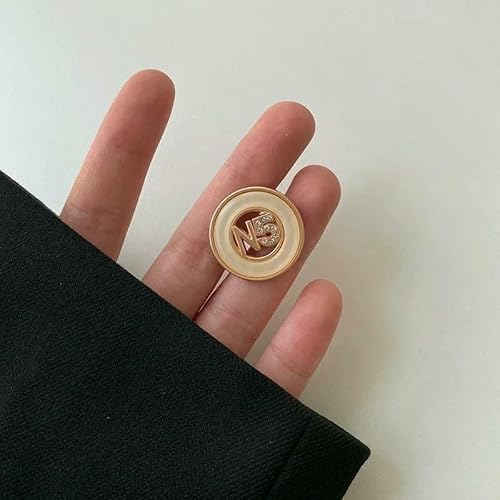 Stück Knöpfe, luxuriöser Nähknopf für Kleidung, Mantel, Kleid, Pullover, Vintage, dekorative Knöpfe, Hochzeits-Nähzubehör, goldfarben, milchig goldfarben, 25 mm Stück Knöpfe, luxuriöser Nähknopf für Kleidung, Mantel, Kleid, Pullover, Vintage, dekorative Knöpfe, Hochzeits-Nähzubehör, goldfarben, milchig goldfarben, 25 mm von QPFNEI