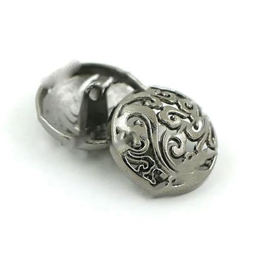 Stück hohle Metallknöpfe, schwarz, silber, gold, rund, dekorativer Knopf für Kleidung, Nähzubehör, DIY-Bastelarbeiten, 14–27 mm, 02, schwarz, 20 mm Stück hohle Metallknöpfe, schwarz, silber, gold, rund, dekorativer Knopf für Kleidung, Nähzubehör, DIY-Bastelarbeiten, 14–27 mm, 02, schwarz, 20 mm von QPFNEI