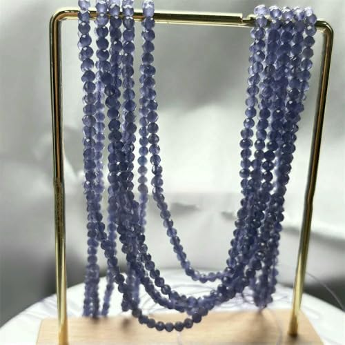 Violette Katzenaugen-Steinperle, facettierter Edelstein, lose Perlen zur Schmuckherstellung, DIY-Halsketten- und Armbandzubehör, Violett, 3,0 mm, 1 Strang Violette Katzenaugen-Steinperle, facettierter Edelstein, lose Perlen zur Schmuckherstellung, DIY-Halsketten- und Armbandzubehör, Violett, 3,0 mm, 1 Strang von QPFNEI
