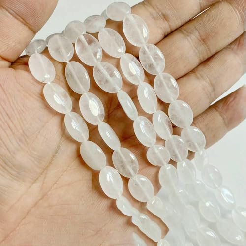 Weiße transparente natürliche Quarzkristallglas lose Abstandsperlen für Schmuckherstellung Armband Halskette Zubehör-Nr. 31 Naturquarz Weiße transparente natürliche Quarzkristallglas lose Abstandsperlen für Schmuckherstellung Armband Halskette Zubehör-Nr. 31 Naturquarz von QPFNEI