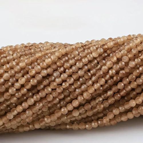 mm 3,0 mm Katzenaugen-Kristallperlen, facettierte lose Glasperlen zur Schmuckherstellung, Armband, DIY-Zubehör, 5 Stränge/Los, Mokkabraun, 3,0 mm (1150 Stück) von QPFNEI