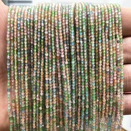 mm 3,0 mm Katzenaugen-Kristallperlen, facettierte lose Glasperlen zur Schmuckherstellung, Armband-DIY-Zubehör, 5 Stränge/Los, Mix, 2 mm (1750 Stück) von QPFNEI