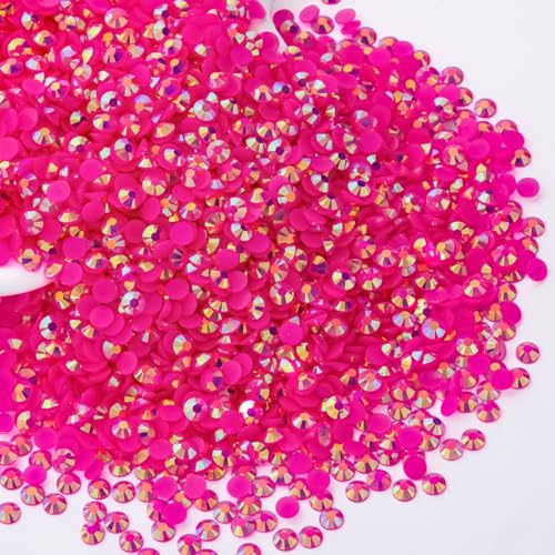 Hot Pink AB Strasssteine, 5000 Stück, flache Rückseite, runde Jelly AB-Strasssteine, nicht Hotfix, Kristall-Edelsteine, Großhandel für Handwerk, Make-up, Nägel, Gesicht, Becher, Kleidung, Schuhe, Hot Pink AB Strasssteine, 5000 Stück, flache Rückseite, runde Jelly AB-Strasssteine, nicht Hotfix, Kristall-Edelsteine, Großhandel für Handwerk, Make-up, Nägel, Gesicht, Becher, Kleidung, Schuhe, von QPRETTY DU