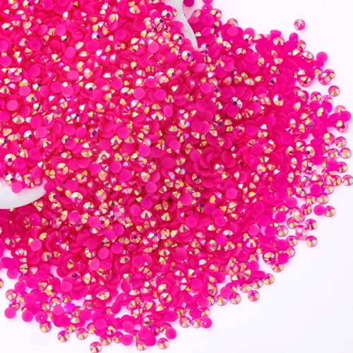 Hot Pink AB Strasssteine, 5000 Stück, flache Rückseite, runde Jelly AB-Strasssteine, nicht Hotfix, Kristall-Edelsteine, Großhandel für Handwerk, Make-up, Nägel, Gesicht, Becher, Kleidung, Schuhe, Hot Pink AB Strasssteine, 5000 Stück, flache Rückseite, runde Jelly AB-Strasssteine, nicht Hotfix, Kristall-Edelsteine, Großhandel für Handwerk, Make-up, Nägel, Gesicht, Becher, Kleidung, Schuhe, von QPRETTY DU