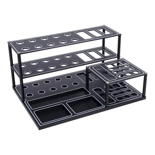 QPSJXN 29 Loch Aluminium -Schraubendreherhalter Ständer für HEX -Werkzeuglager RC -Modell Reparatur DIY arbeitet mit verschiedenen Treibern(Black) von QPSJXN