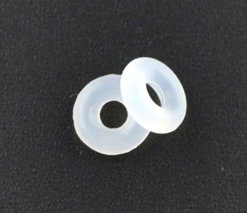 1000 x weiße Gummi-/Silikon-Perlen Stopper 6 mm O-Ringe für Armbänder für Schmuck und andere Bastelarbeiten von QPSupplies