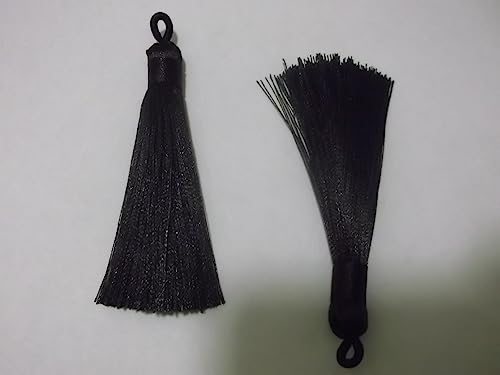 5 Stück dunkelbraune seidig weiche 8 cm-9 cm Quasten mit Aufhängeschlaufen für Lesezeichen Schmuck Schlüsselanhänger Anhänger Dekoration Handwerk 5 Stück dunkelbraune seidig weiche 8 cm-9 cm Quasten mit Aufhängeschlaufen für Lesezeichen Schmuck Schlüsselanhänger Anhänger Dekoration Handwerk von QPSupplies