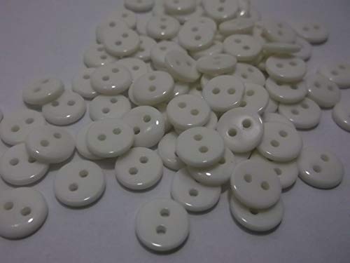 Knöpfe, rund, 9 mm, Acryl, 2 Löcher, zum Nähen, Basteln, für Karten, Scrapbooking, 500 Stück, acryl, weiß, 9 mm Knöpfe, rund, 9 mm, Acryl, 2 Löcher, zum Nähen, Basteln, für Karten, Scrapbooking, 500 Stück, acryl, weiß, 9 mm von QPSupplies