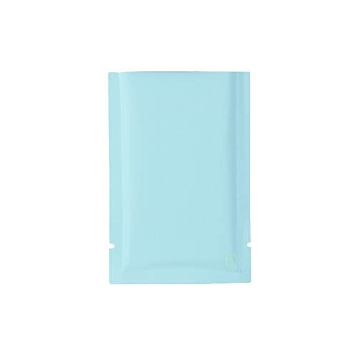 100 Stück Metallic-Folie, offene Oberseite, verschließbare Beutel für Lebensmittelaufbewahrung, Verpackung mit Reißkerben (5,7 x 8,9 cm, mattes Blau) von QQ Studio