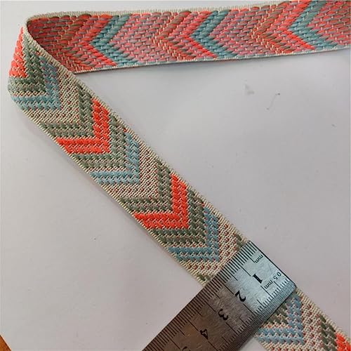 1 Meter Polyester, bunt, geometrisch, einseitig, Jacquard, bestickt, Gurtband, ethnische Spitzenbesätze, dekoratives Band, DIY-Gürtelband 1 Meter Polyester, bunt, geometrisch, einseitig, Jacquard, bestickt, Gurtband, ethnische Spitzenbesätze, dekoratives Band, DIY-Gürtelband von QQLADY