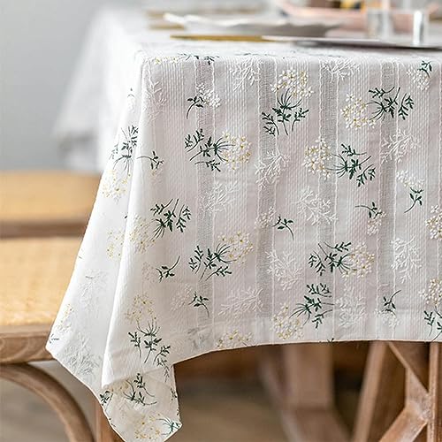 Koreanischen Stil Baumwolle Floral Tischdecke Tee Tisch Dekoration Rechteck Tisch Abdeckung Für Küche Hochzeit Esszimmer von QQLADY