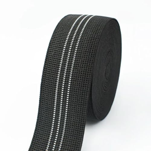 QQLADY 2/5/10 Meter 5 cm langlebiges schwarzes grünes Gummiband zum Nähen von Sofa-Rückenlehnenkissen-Gummibändern DIY-Möbelrenovierungsmaterial von QQLADY