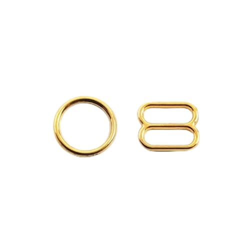 QQLADY 20/40 Sets 6–20 mm Metall-O-Ring-Tri-Glide-Schnallen, Unterwäsche, BH, Verstellbarer Verschluss, Bikini-Anschlüsse, Haken, DIY-Kleidung, Nähzubehör von QQLADY