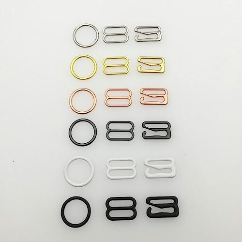 QQLADY 20 Stück 6 mm 30 mm Metall-BH-Träger-Einstellschnallen, Unterwäsche-Schieber, Ringe, Clips für die Dessous-Anpassung, DIY-Zubehör von QQLADY