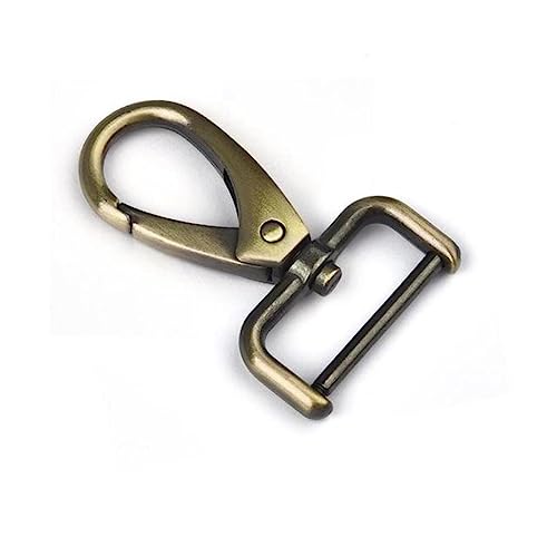 QQLADY 5 Stück abnehmbare Karabinerhaken aus Metall, Trigger-Clips, Schnallen für Lederband, Gürtel, Schlüsselanhänger, Gurtband, Haustier-Leine-Haken von QQLADY