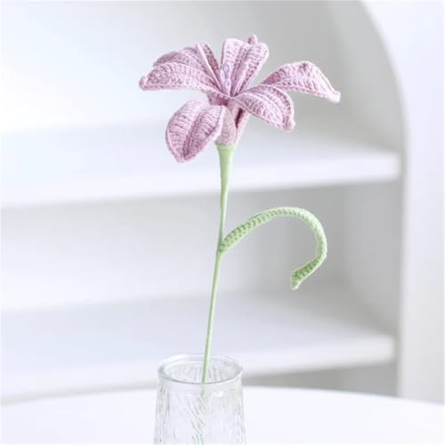 QQNQQ Häkelblume, Häkelpflanzen, Blumenboutiquen, handgehäkelte Alstroemeria, künstliche Blume, handgestrickter Blumenstrauß(Alstroemeria Light P) von QQNQQ