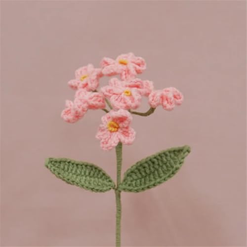 QQNQQ Häkelblume, Häkelpflanzen, Garnblumen, Simulationsstrauß, Heimdekoration, Häkeln, künstliche Blume(Pinrk) von QQNQQ