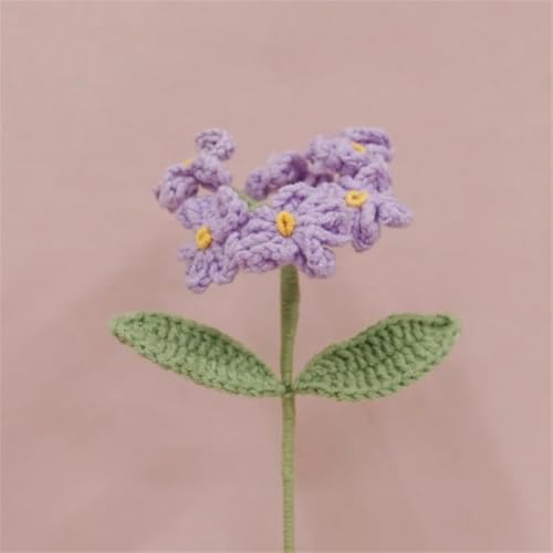 QQNQQ Häkelblume, Häkelpflanzen, Garnblumen, Simulationsstrauß, Heimdekoration, Häkeln, künstliche Blume(Purple) von QQNQQ