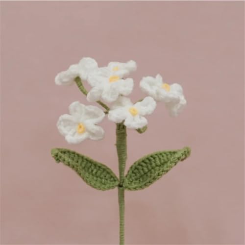 QQNQQ Häkelblume, Häkelpflanzen, Garnblumen, Simulationsstrauß, Heimdekoration, Häkeln, künstliche Blume(White) von QQNQQ