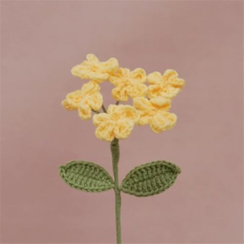 QQNQQ Häkelblume, Häkelpflanzen, Garnblumen, Simulationsstrauß, Heimdekoration, Häkeln, künstliche Blume(Yellow) von QQNQQ
