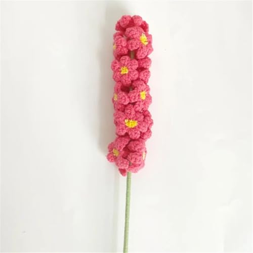 QQNQQ Häkelblume, Häkelpflanzen, handgemachtes Garnweben, Hyazinthenstrauß, gehäkelte Kunstblumen for die Hochzeit, Heimdekoration, Sanzhi(Carmine) von QQNQQ