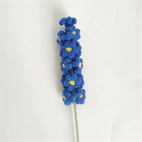 QQNQQ Häkelblume, Häkelpflanzen, handgemachtes Garnweben, Hyazinthenstrauß, gehäkelte Kunstblumen for die Hochzeit, Heimdekoration, Sanzhi(Deep Blue) von QQNQQ