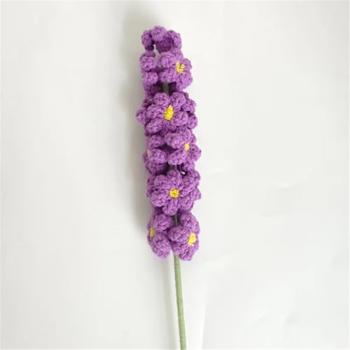 QQNQQ Häkelblume, Häkelpflanzen, handgemachtes Garnweben, Hyazinthenstrauß, gehäkelte Kunstblumen for die Hochzeit, Heimdekoration, Sanzhi(Deep Purple) von QQNQQ