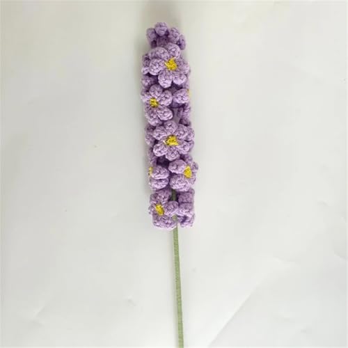 QQNQQ Häkelblume, Häkelpflanzen, handgemachtes Garnweben, Hyazinthenstrauß, gehäkelte Kunstblumen for die Hochzeit, Heimdekoration, Sanzhi(Light Purple) von QQNQQ