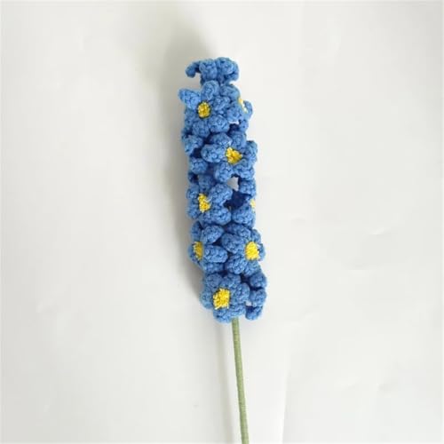 QQNQQ Häkelblume, Häkelpflanzen, handgemachtes Garnweben, Hyazinthenstrauß, gehäkelte Kunstblumen for die Hochzeit, Heimdekoration, Sanzhi(Medium Blue) von QQNQQ