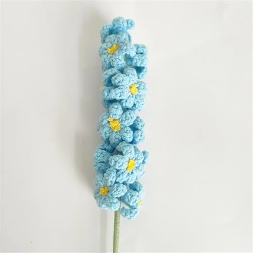 QQNQQ Häkelblume, Häkelpflanzen, handgemachtes Garnweben, Hyazinthenstrauß, gehäkelte Kunstblumen for die Hochzeit, Heimdekoration, Sanzhi(Sky Blue) von QQNQQ