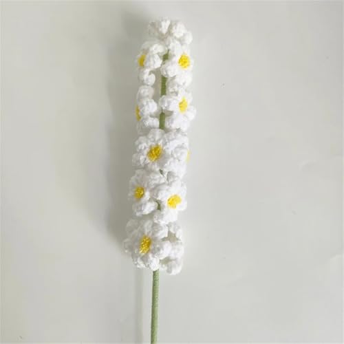 QQNQQ Häkelblume, Häkelpflanzen, handgemachtes Garnweben, Hyazinthenstrauß, gehäkelte Kunstblumen for die Hochzeit, Heimdekoration, Sanzhi(White) von QQNQQ