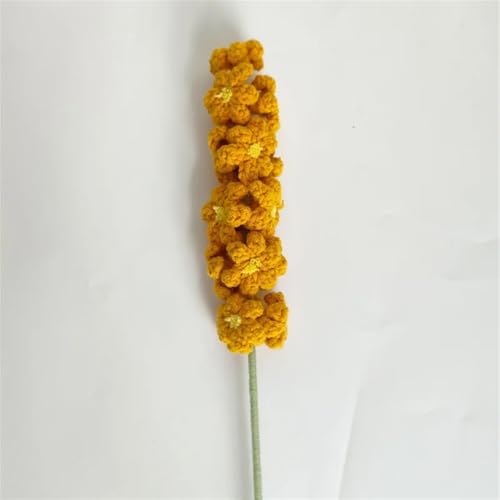 QQNQQ Häkelblume, Häkelpflanzen, handgemachtes Garnweben, Hyazinthenstrauß, gehäkelte Kunstblumen for die Hochzeit, Heimdekoration, Sanzhi(Yellow Gn8 Yellow) von QQNQQ