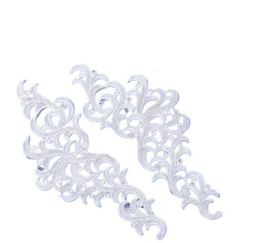Stickerei Patch, Spitze 2 Stück bunte Blumen Nähen Applikation(Off White) von QQNQQ