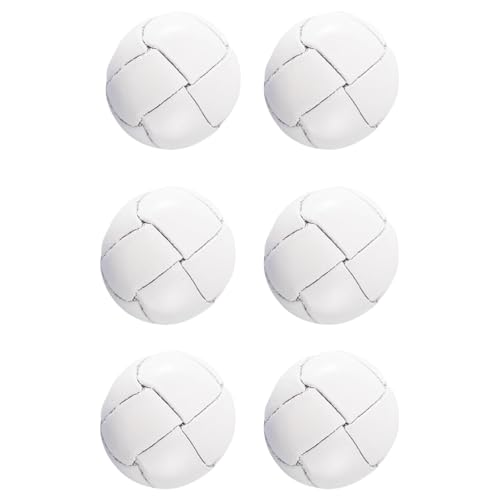 QQPQQ 6 Stück mit echtem Leder überzogene Knöpfe, modische dekorative Metallknöpfe, Bastel-DIY-Zubehör, 15 mm-25 mm Lederknöpfe for Mäntel, Jackenknöpfe, Kamelhaar, Kaschmir(White,23mm) von QQPQQ