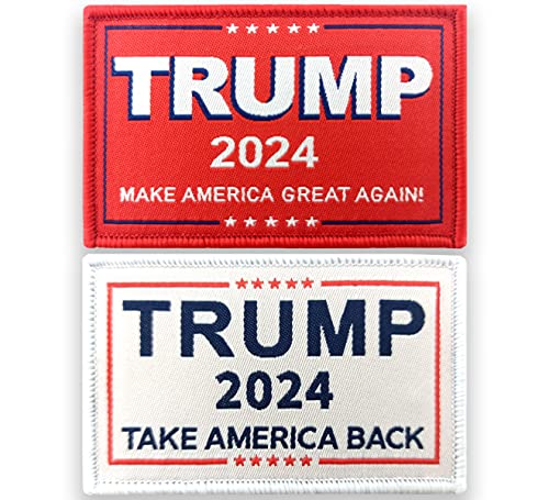 QQSD Trump 2024 Flag Patch Take America Back Tactical Patch Make America Great Again Patch - Klettverschluss 2 Stück von QQSD